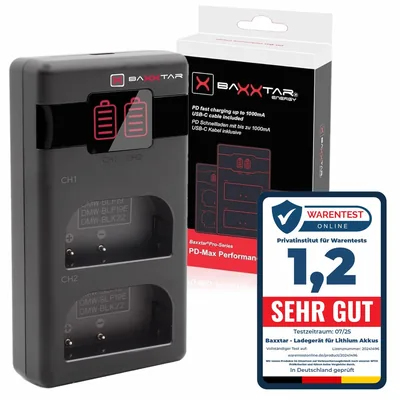 DMW-BLK22 / DMW-BLF19 PD-MaxPerformance Ladegerät 1500mA USB-C