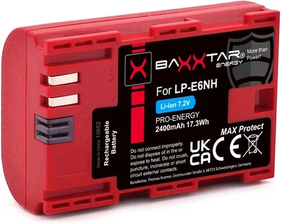MaxProtect Akku für Canon LP-E6NH/E6N/E6 2400mAh NTC-Sensor