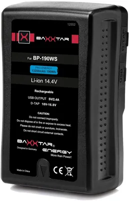 PRO V-Mount Akku für Sony BP-190WS BP-GL95 BP-GL65 – 13200mAh