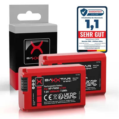 PRO NP-FW50 Akku 2X 1080mAh