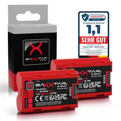 PRO NP-W235 Akkus 2X 2600mAh mit NTC-Sensor + Transportschale