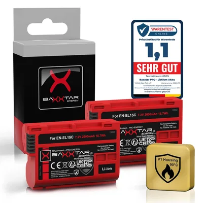 MaxProtect 2X Akku für Nikon EN-EL15c/EL15b/EL15