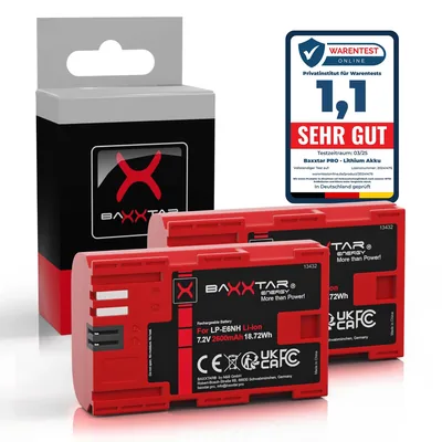 PRO LP-E6NH Akku 2X 2600mAh – Canon R5, R5c, R6, R6II
