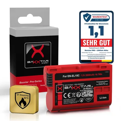 MaxProtect Akku für Nikon EN-EL15c/EL15b/EL15