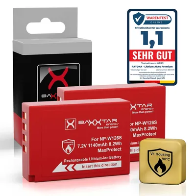 MaxProtect 2X Akku NP-W126S (1140mAh)
