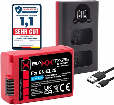 PRO EN-EL25 Akku + Dual Ladegerät (Set)