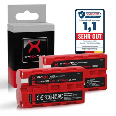 PRO NP-F550 NP-F570 Akku 3500 mAh (2er-Pack)