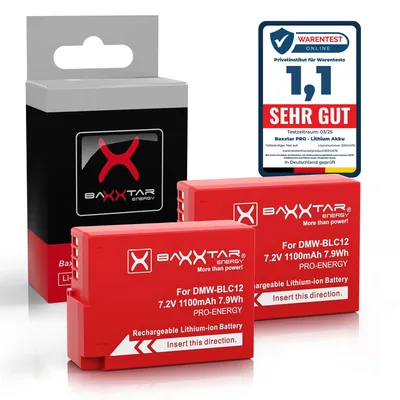 PRO 2X Akku DMW-BLC12 (1100 mAh)