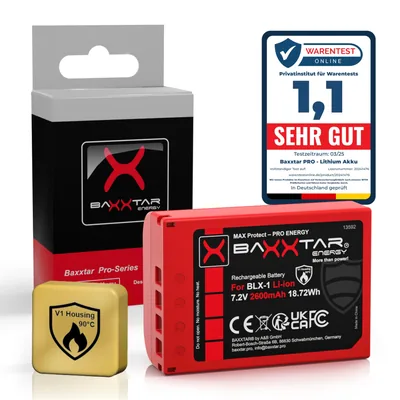 MaxProtect BLX-1 Akku 2600mAh – Olympus OM-1, OM-3