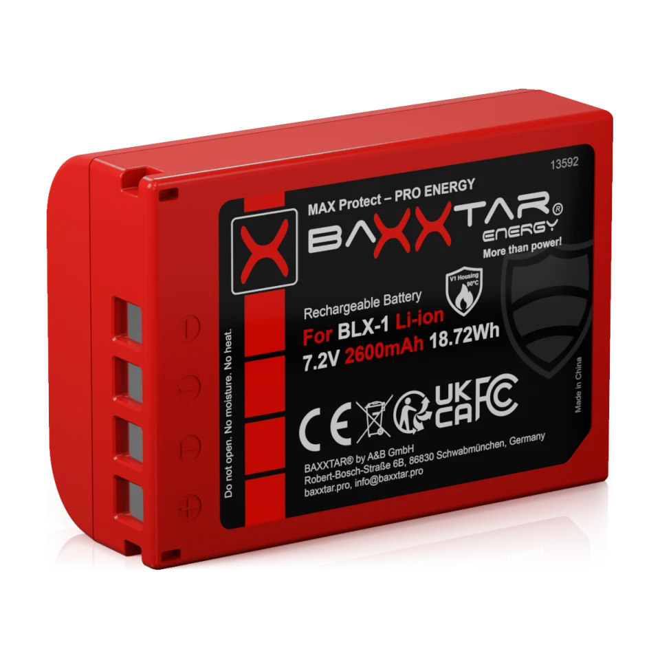 Baxxtar BLX-1-Akku, passend für die OM System OM-1