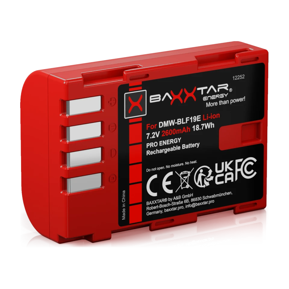 Baxxtar DMW-BLF19E-Akku für Panasonic