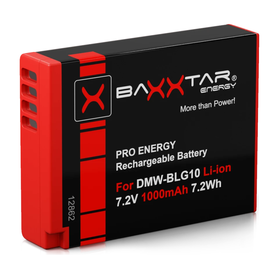 Baxxtar DMW-BLG10-Akku, passend für die Panasonic Lumix GX80